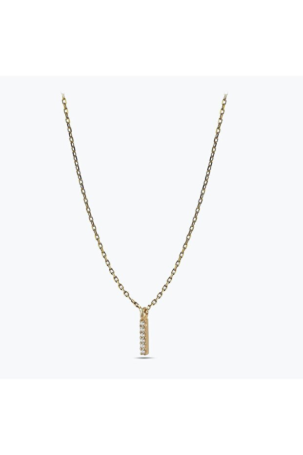 Altın I Harfi Kolye - 4