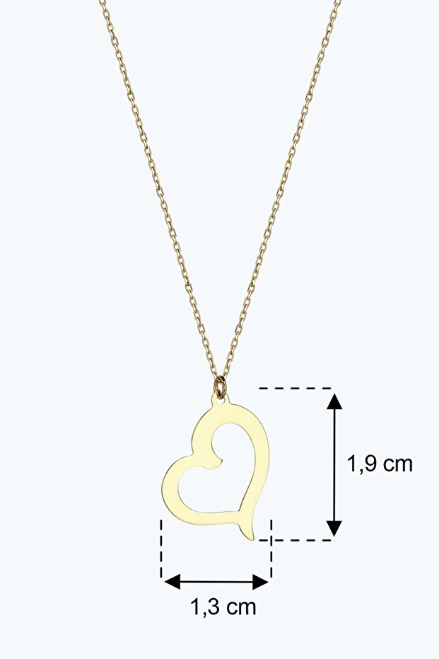 Altın Kalp Kolye - 4