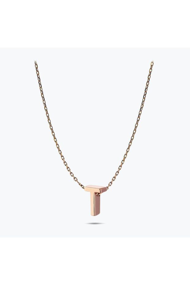 Altın T Harfi Kolye - 2