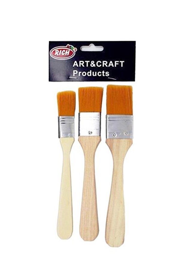 Economical Yellow Bristle Brush Set of 3