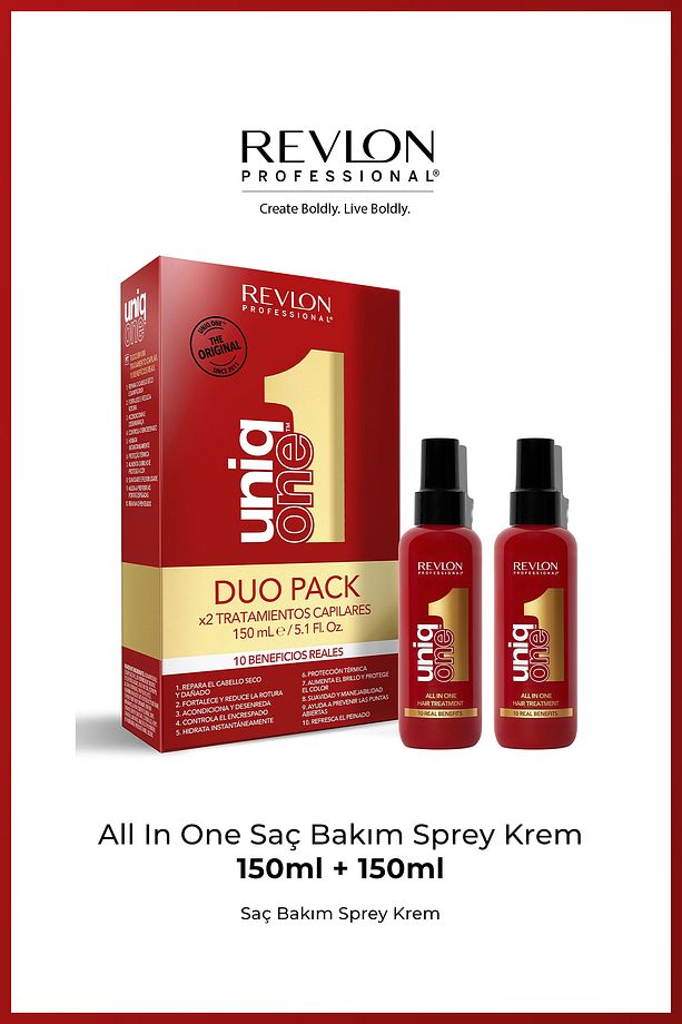 Orıjınal Revlon Uniq One All In One Saç Bakım Sprey Krem 150 ml + 150ml Duo Paket - 1