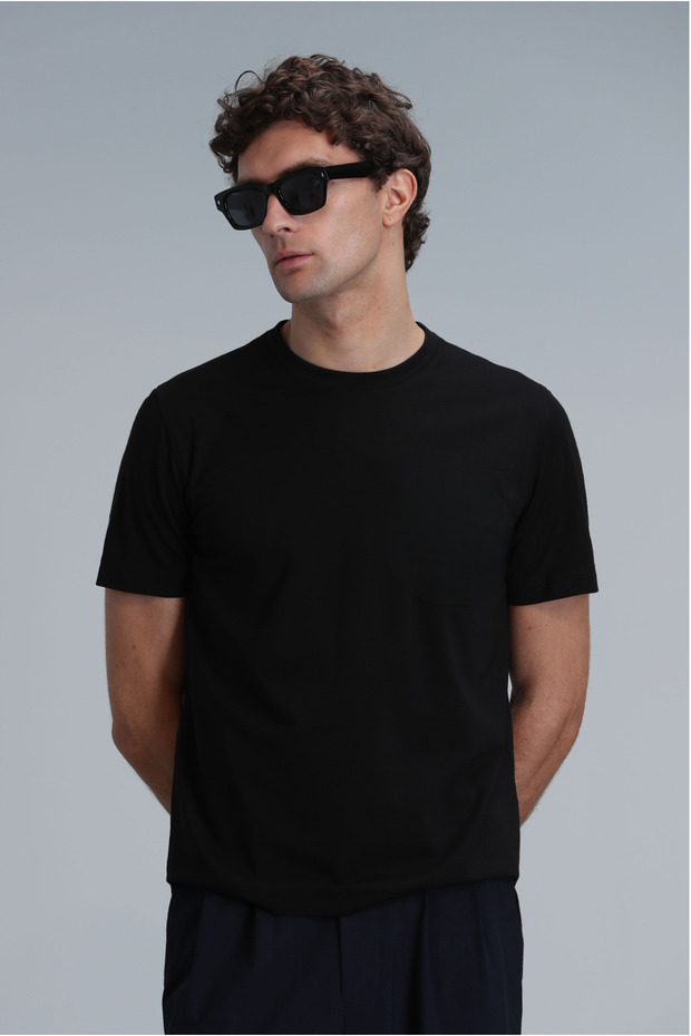 Erkek Basic T-shirt, Erkek Sade Tişört/%100 Pamuk Regular