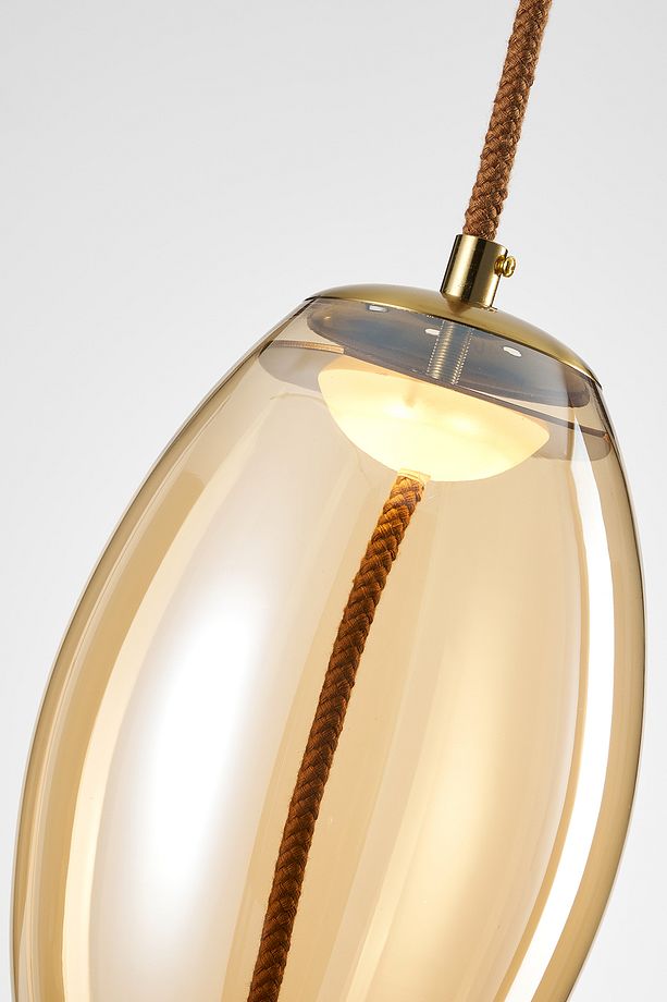 Stone Tekli 5 Watt 3000K Eskitme Bal Camlı Led Sarkıt Avize - 5