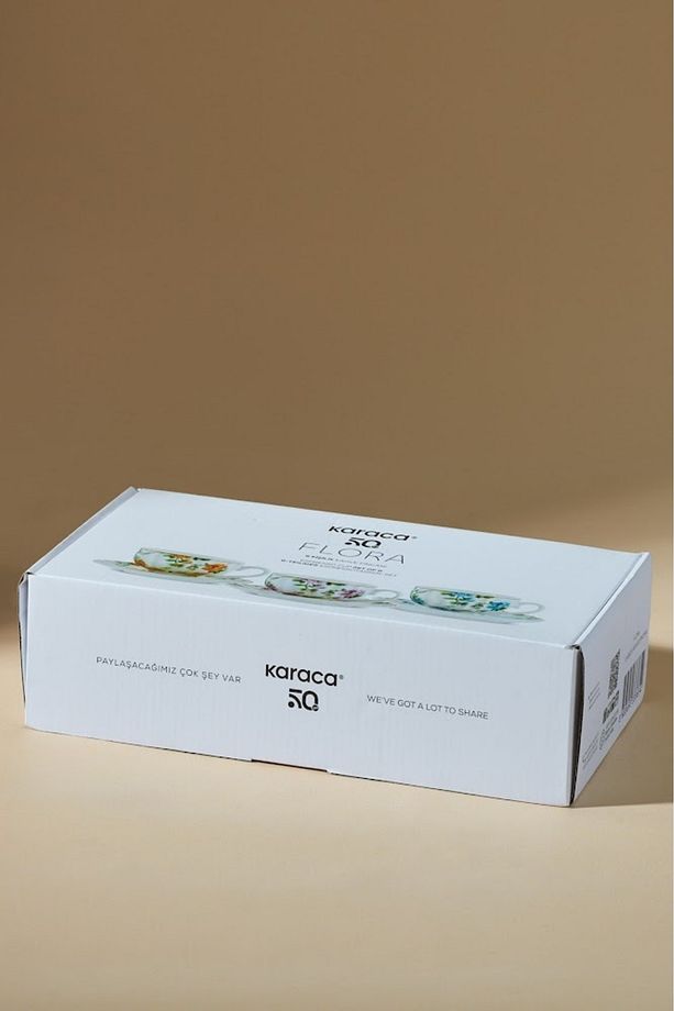 Flora 6 Kişilik Kahve Fincan Takımı 90 ml - 6