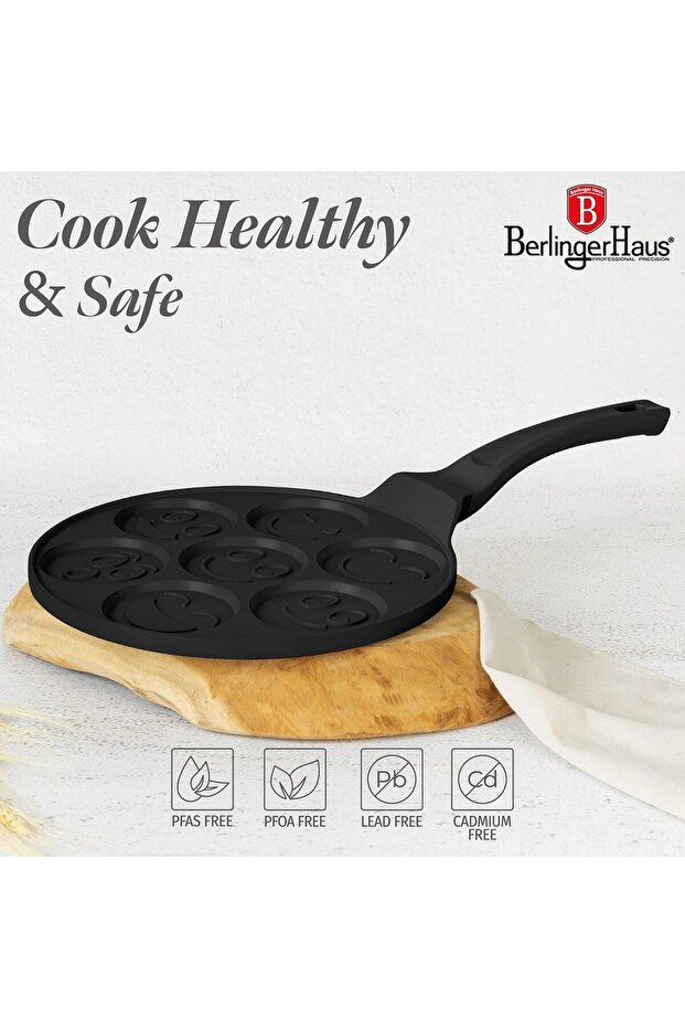 7 Holes Emoji Pancake Pan, 26 cm Bh/7791 - 5