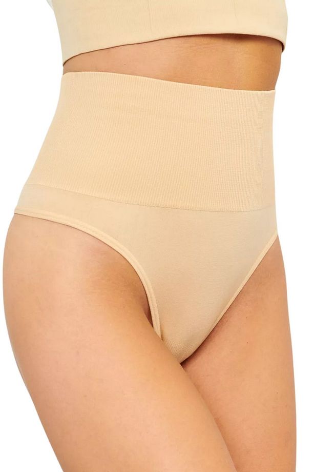 Montela Model Yüksek Bel Göbek Sıkılaştıran Korseli String Külot Ten Renk - 4