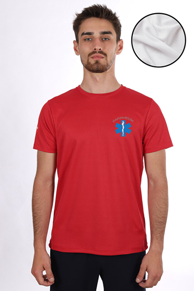 Red Paramedic Dry Touch Crew Neck T-Shirt Unisex