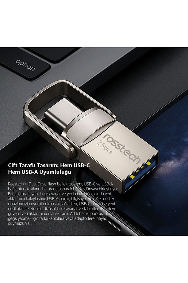 Extra Dual Drive 256gb Usb 3.2 Gen1 To Type-c 150mb-sn Flash Bellek - 5