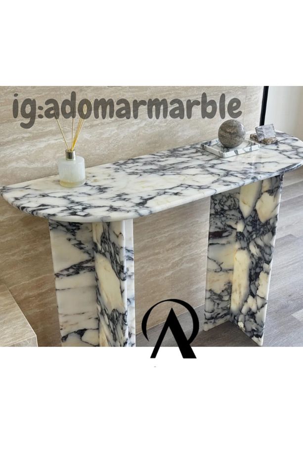 ADOMAR Traverten Dresuar, Mermer Dresuar, Antre Dresuar, %100 Doğal Taş, Konsol Masası, Özel Ölçü - 2