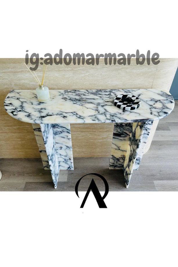 ADOMAR Traverten Dresuar, Mermer Dresuar, Antre Dresuar, %100 Doğal Taş, Konsol Masası, Özel Ölçü - 4