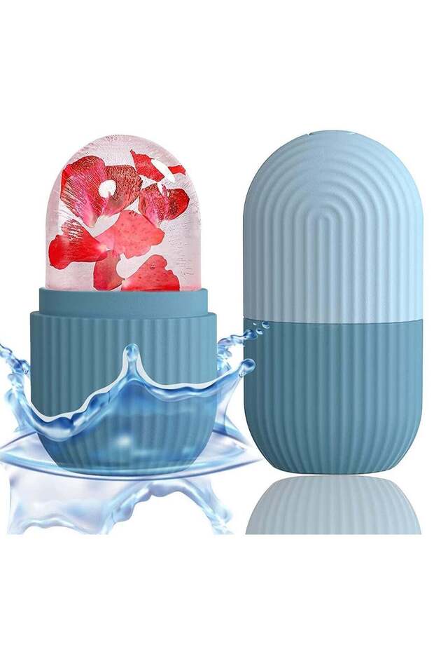 Ice Mold Ice Maker for Face with Anti-Leak & Drip System, Contour Cube Ice Roller, Silicone Ice Hold