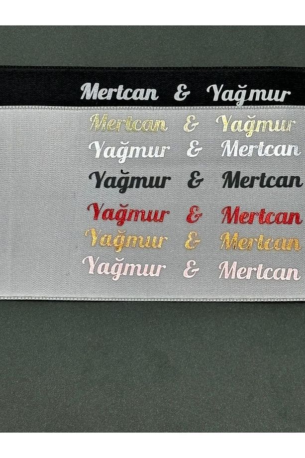 KİŞİYE ÖZEL Takı Kurdelesi 6 Cm Eninde 2 Metre 2 Adet - 4