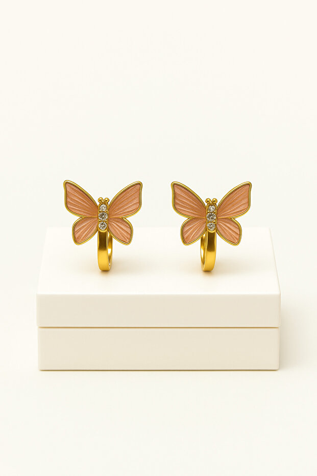 Butterfly Design Compression Children's Earring for Non-Pierced Ears