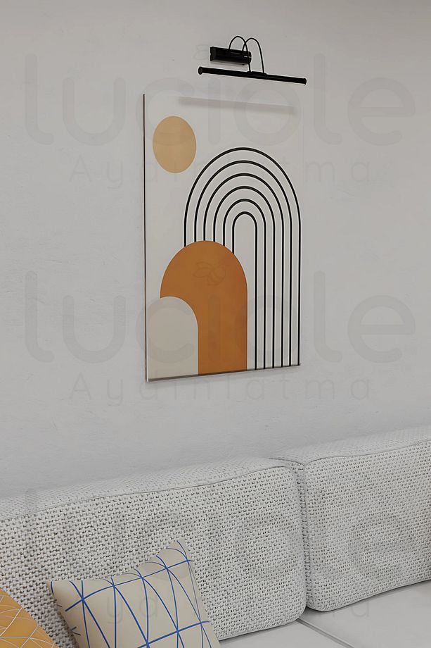 Pilli Siyah Kasa Rengi Günışığı Led Flüt Tablo Aplik Banyo Ayna Üstü Aydınlatma - 8