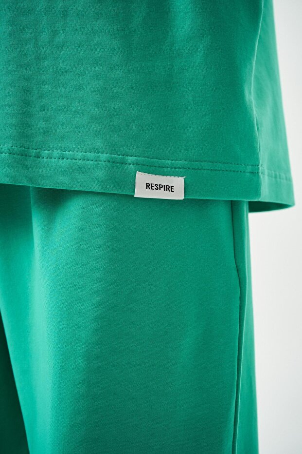 Erkek Basic T-Shirt Yeşil - 5