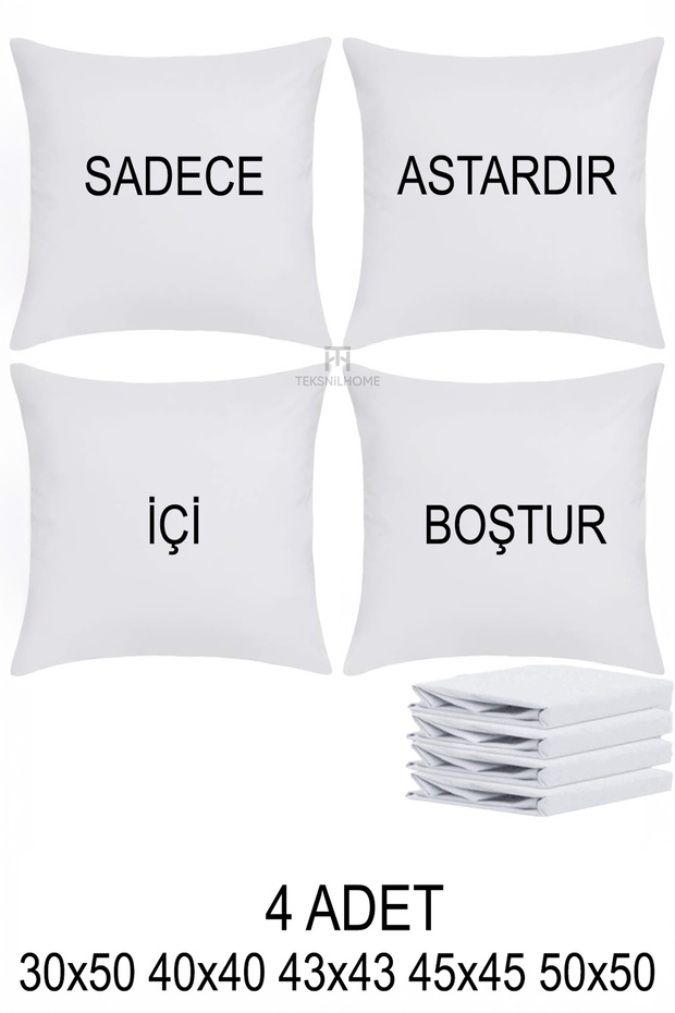 4 Pieces Zippered Throw Pillow Inner Lining 5 Sizes Throw Pillow Inner Pillow Case Lining Milt - 1