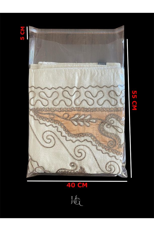 50 Adet 40*60 Cm Bantlı Opp Jelatin Poşet, Şeffaf Yapışkanlı Poşet ( 40x55*5 Cm Kapak) - 1
