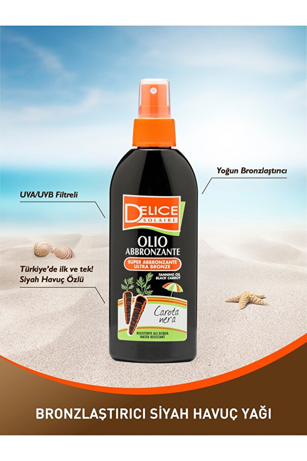 Delice Siyah Havuç Yağı 150 ml - Yoğun Bronzlaştırıcı - 1