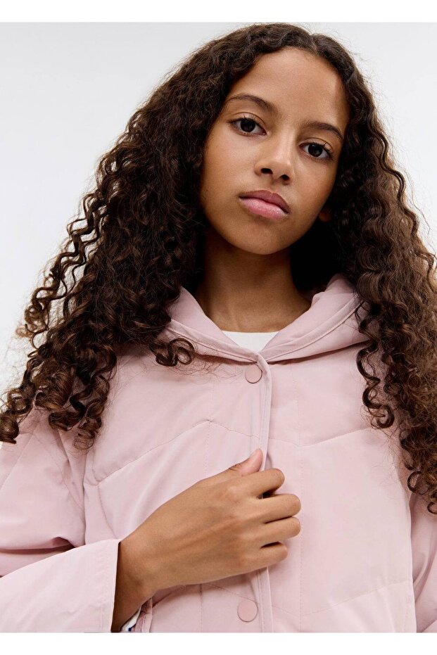 Kapüşonlu kapitone anorak - 6