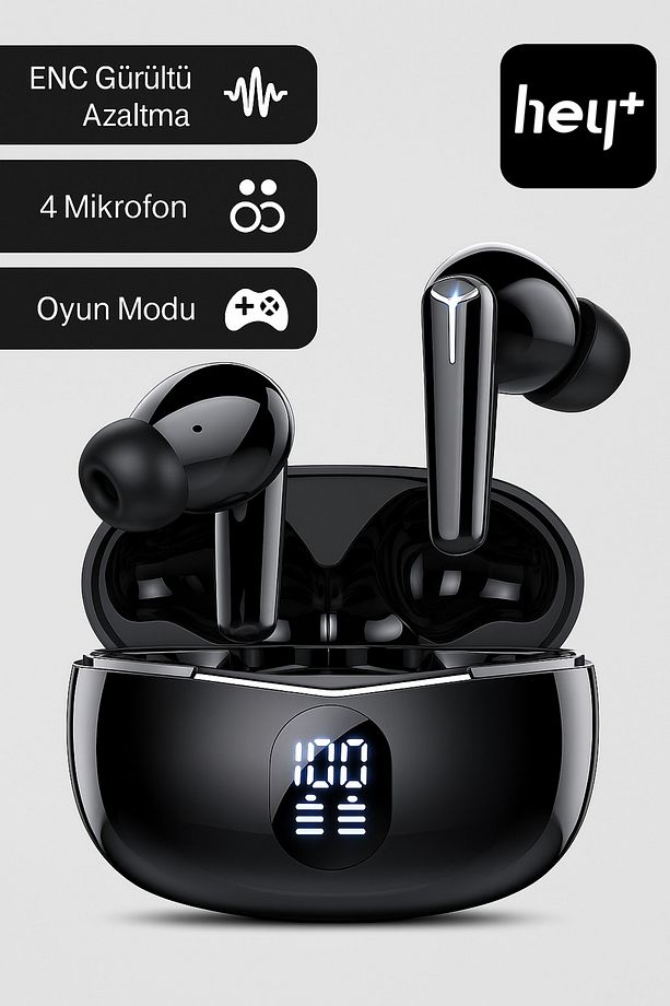 S1 Pro Bluetooth Kulaklık ios Android Uyumlu Kablosuz Kulaklık (ENC-4MİKROFON, Oyun Modu ) - 1