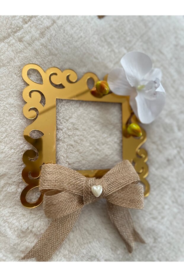 Orkideli Gold Plexi Socket Frame Ring Ornament - 1