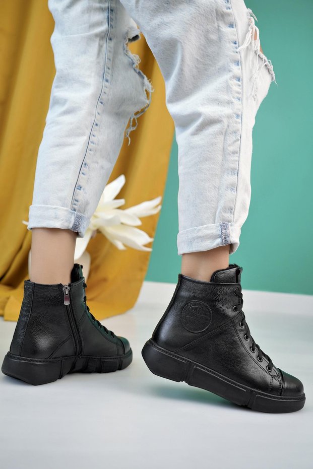 Genuine Leather Women's Casual Boots Dc2622