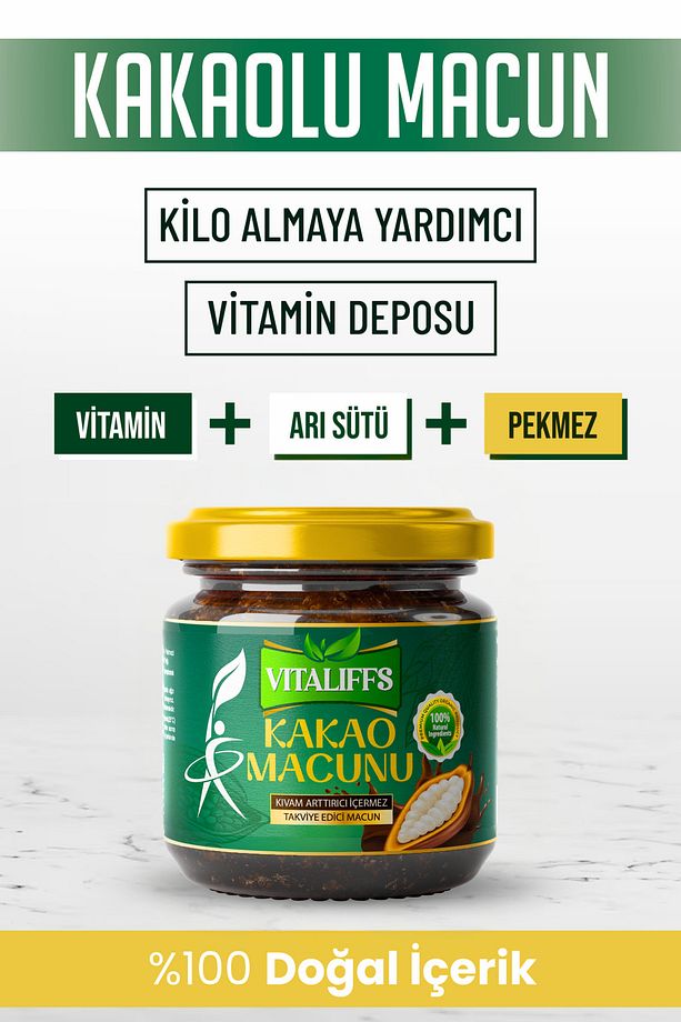 Kakaolu Pekmez Vitamin Arı Sütü Bitkisel Karışımlı Macun 250 gr - 2