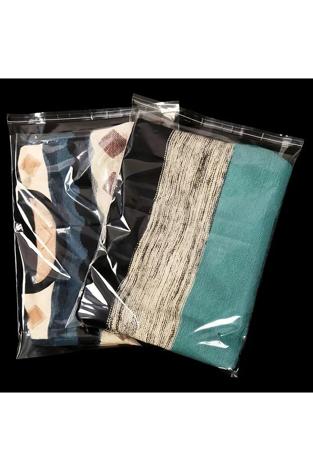 50 Adet 30*45 Cm Bantlı Yapışkanlı Şeffaf Opp Jelatin Poşet Torba, Şeffaf Poşet( 30x40*5 ) - 4