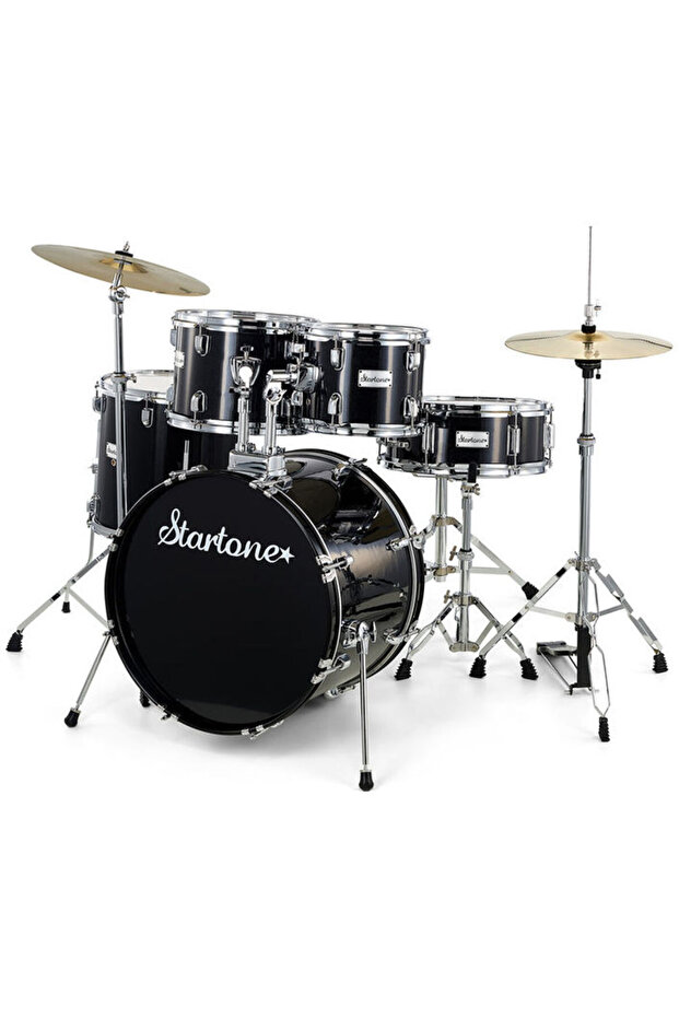 Startone Star Drum Set Studio Black Drum Set - 1