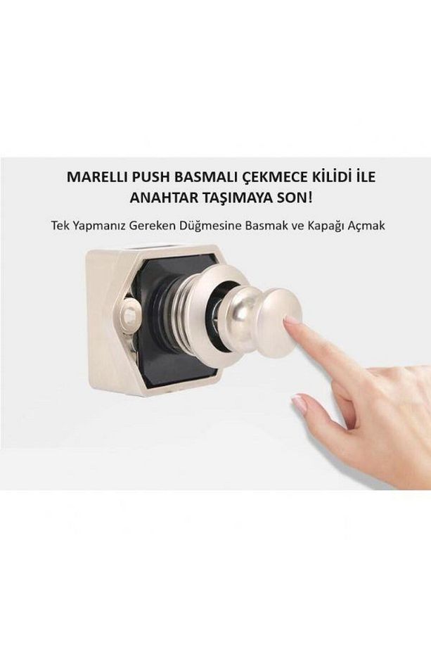 Push Karavan Ve Tekneler Için Basmalı Dolap Ve Çekmece Kilidi - 3