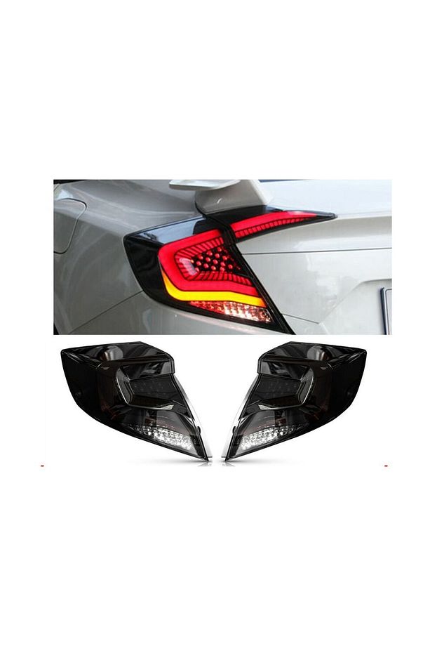 Honda Civic Fc5 Stop Lambası Ledli Omurga Model Siyah 2016 / 2023 - 1