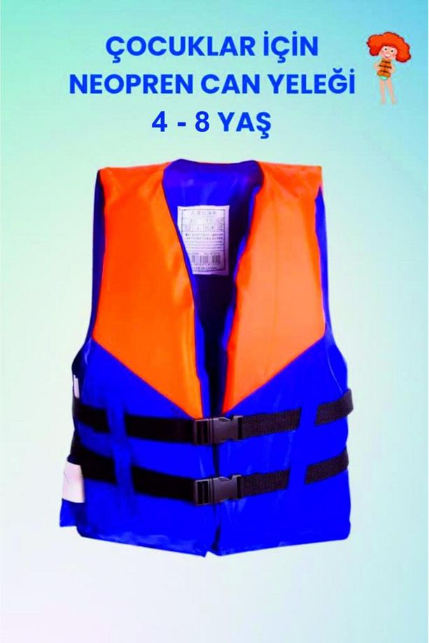 S Beden 4-8 Yaş Mavi Çocuk Can Yeleği Neopren Sünger Yüzme Yeleği Çocuklar Için Yüzdürme Yelek,can K - 1
