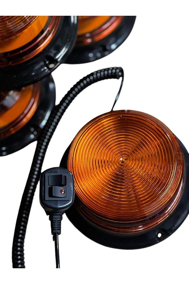 12v/110volt Sarı Sarı Ledli Çakmak Fişli Mıknatıslı Tepe Lambası 10 MODLÜ - 5