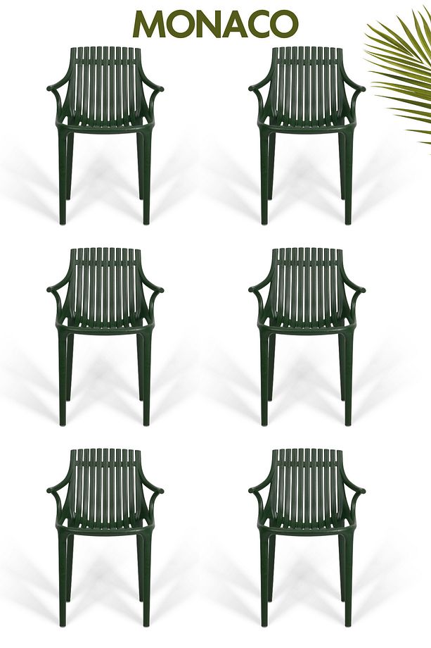 Monaco Kafe ve Balkon Sandalyesi 6'lı Set - 1