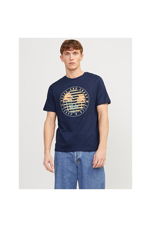 Jjsummer Vıbe Tee Ss Crew Neck Ln Erkek T-shırt - 1