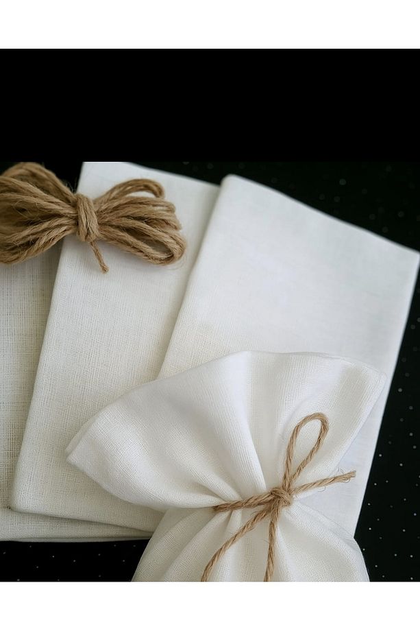 10×15cm HAM NATURAL BEZ KESE DÜĞÜN, NİŞAN,DAVET VB LAVANTA, SABUN, TAKI VS ÇOK AMAÇLI BEZ POŞET - 2