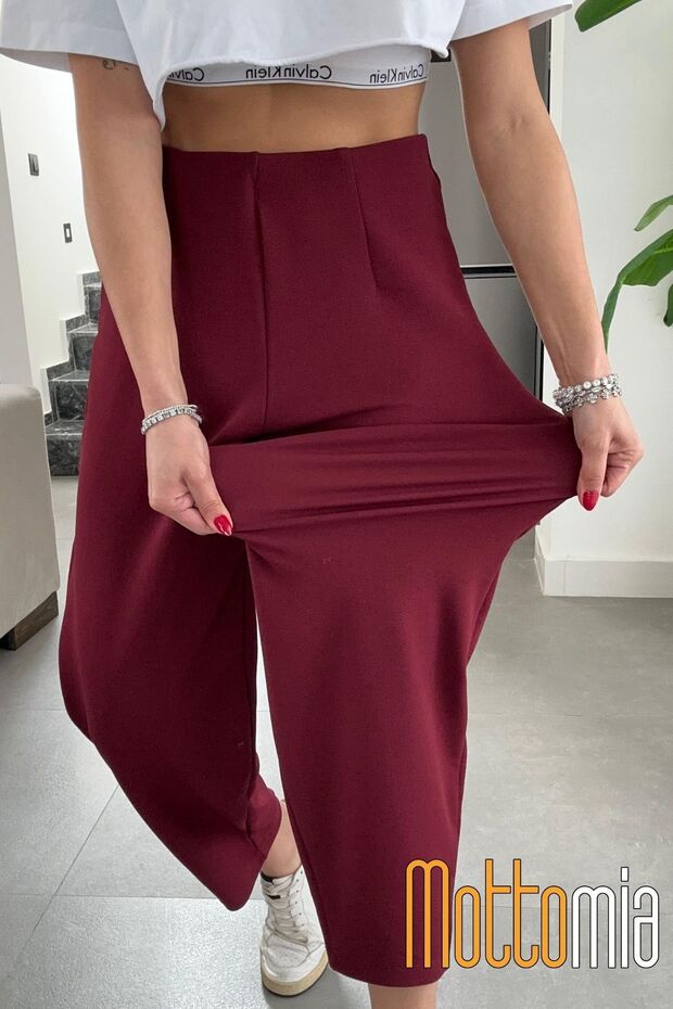 Women's High Waist Crepe Fabric Lycra Beltless Balloon Leg Pants – Office and Casual Relaxed Fit