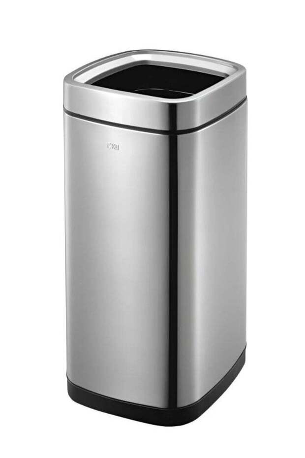 Laguna Series | 35l Open-top Trash Can | Brushed Stainless Steel Finish | Fingerprint-resistant Bin