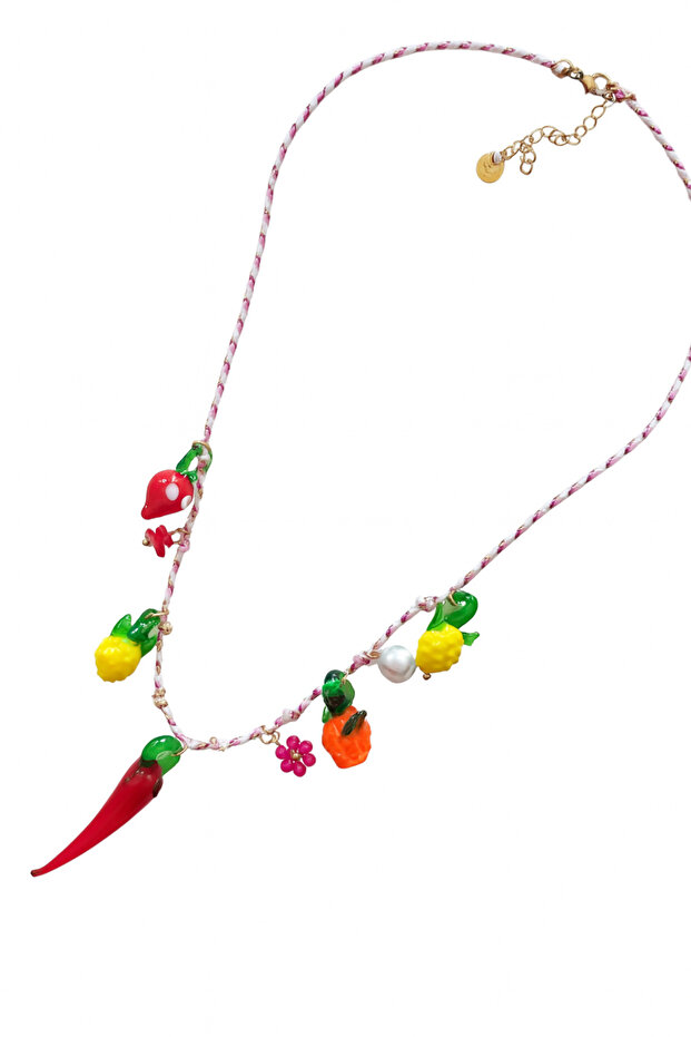 Çelik Murano Charm Kolye - 2