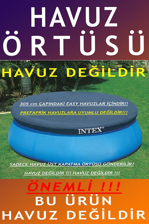 Intex Yuvarlak 28021 Koruyucu Havuz Örtüsü 305 cm. - 1