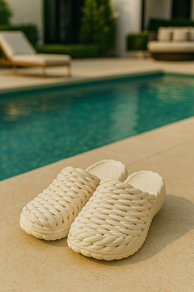 Closed Front Non-Slip Sole Slippers Balcony Bathroom Pool Seaside Beach Pool Daily Slippers