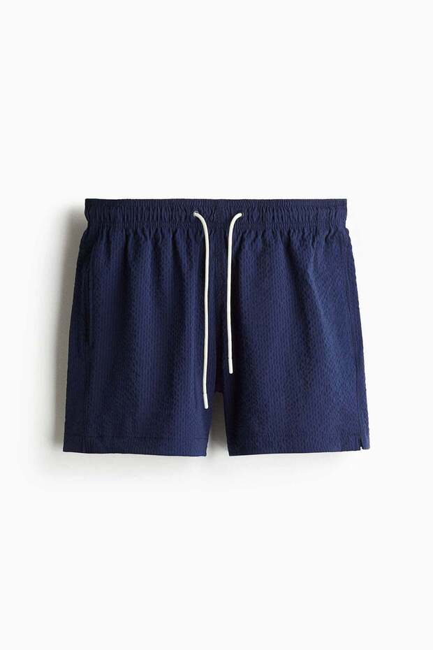 Seersucker swim shorts
