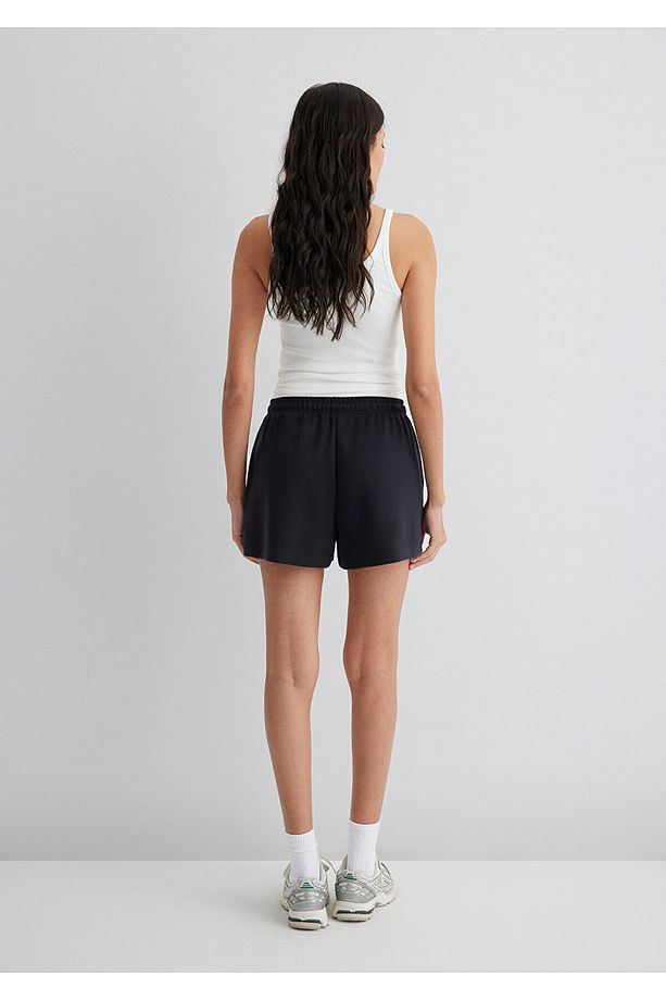Siyah Tencel Tm Modal Şort 1410154-900 - 6