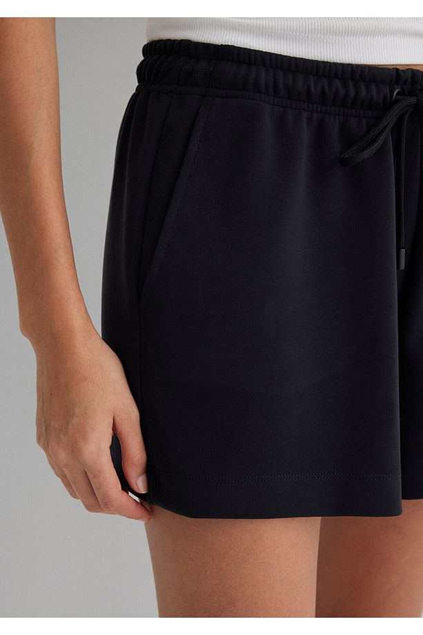 Siyah Tencel Tm Modal Şort 1410154-900 - 7