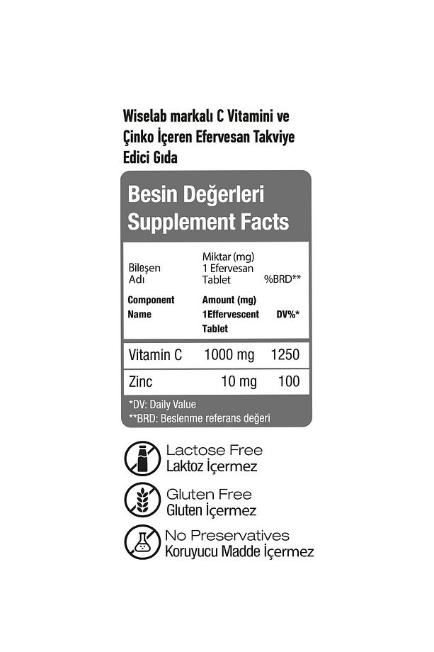3'lü set Vitamin C + Çinko Efervesan 20 Tablet - 4