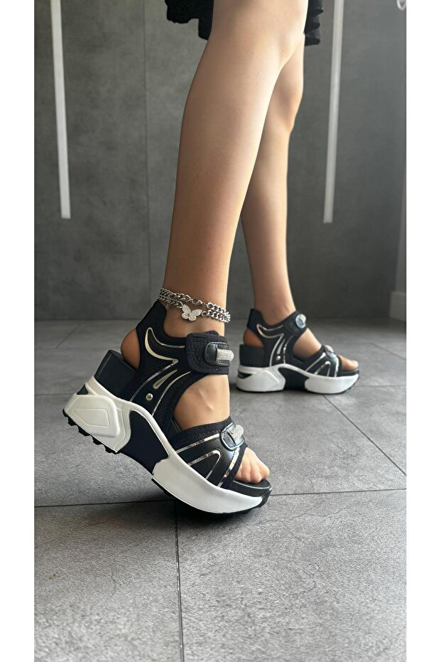 Liu Siyah Sandalet - 2