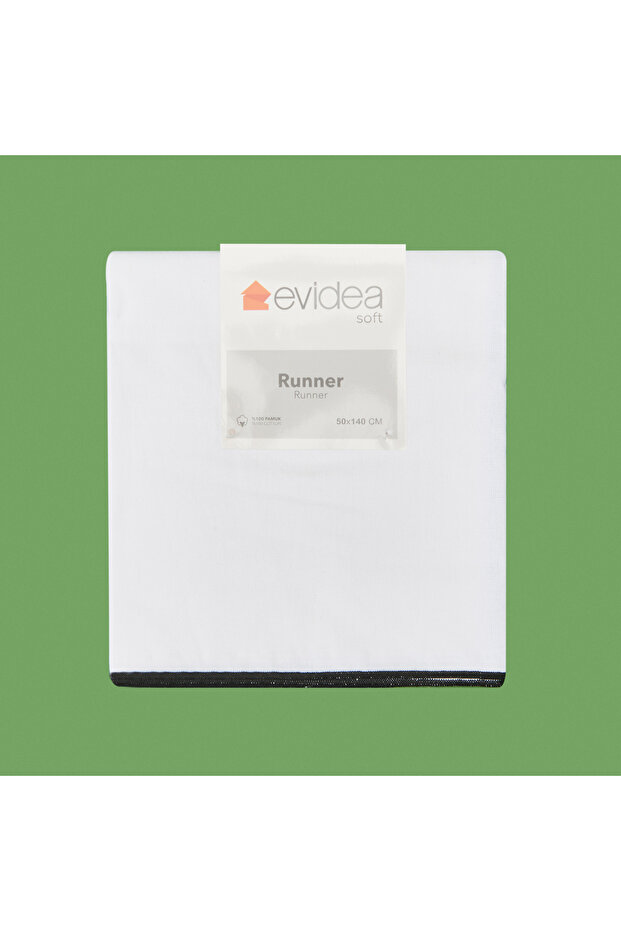 Soft Elegant Runner - Beyaz - 50x140 cm - 5