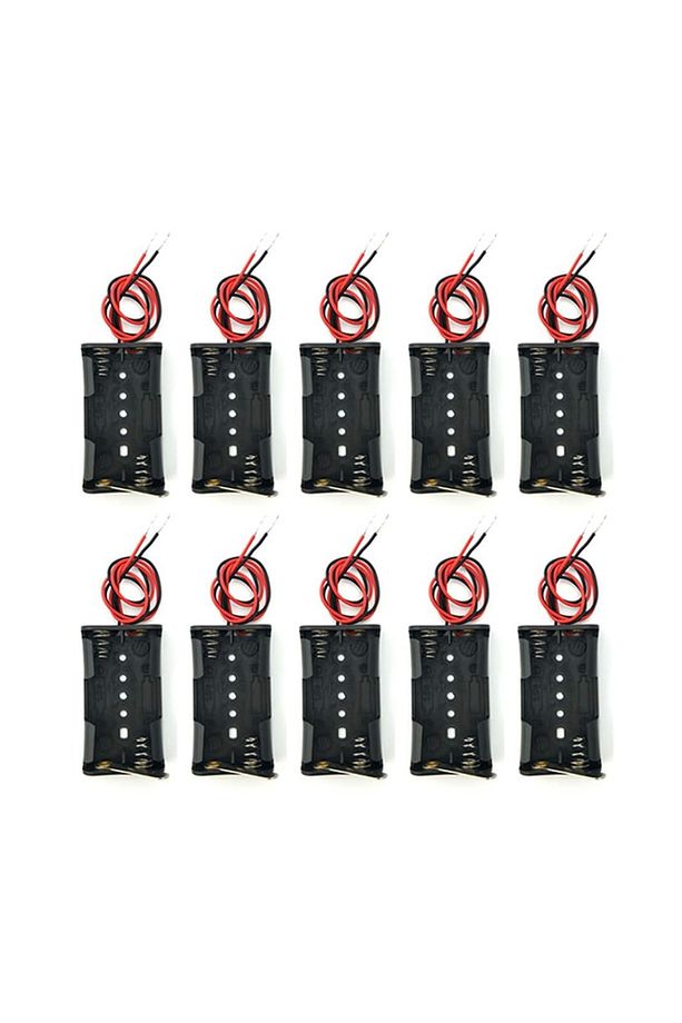 10 adet Motor Deney Seti - Pil Kutusu - Motor - Pervane - Kablo - Devre Anahtarı - 3