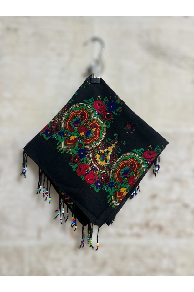 YÖRESEL BONCUKLU HAMAVİ ŞAL - 1