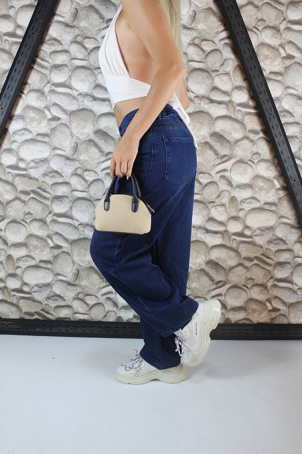 YIKAMALI BEL AYARLANABİLEN TOKA DETAYLI BAGGY JEAN PANTOLON - 2